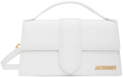 Jacquemus Le Grand Bambino Leather Shoulder Bag In 100 White