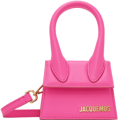 Jacquemus Pink Le Papier 'le Chiquito' Bag In 434 Neon Pink