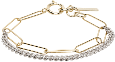 Justine Clenquet Gold & Silver Pixie Bracelet In Gold And Silver