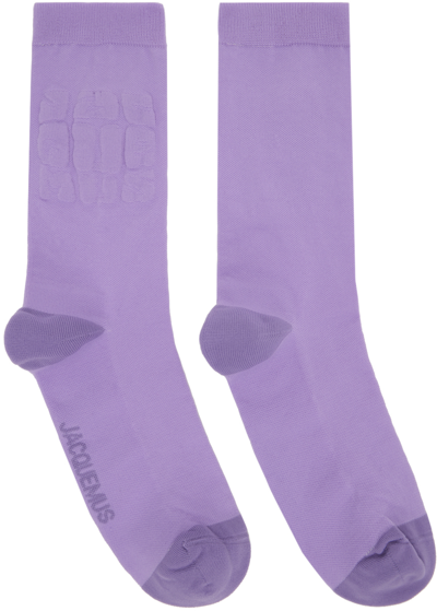 Jacquemus Purple 'les Chaussettes Banho' Socks In 60 Multi Purple