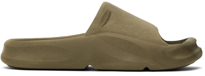 Heron Preston Khaki Eco Molded Slides In Army Green