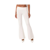 Edikted Women's Desiree Knitted Low Rise Fold Over Pants In White