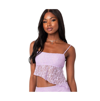 Edikted Women's Lyra Open Back Lace Tank Top In Lilac
