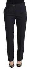 DOLCE & GABBANA DOLCE & GABBANA GREY WOMEN FORMAL TAPERED WOMEN'S PANTS