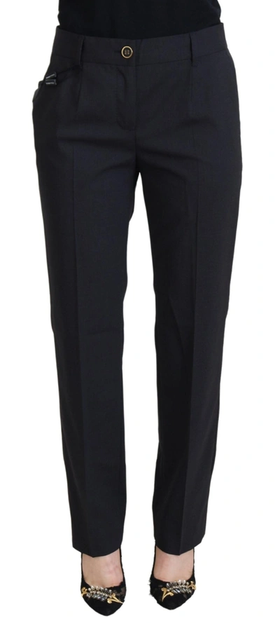 Dolce & Gabbana Grey  Formal Tapered Pants In Gray