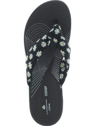 Cloudsteppers By Clarks Arla Glison Womens Printed Flip Flop Thong Sandals In Black