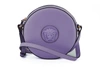 VERSACE VERSACE PURPLE CALF LEATHER ROUND DISCO SHOULDER WOMEN'S BAG