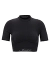 Amiri Logo Embroidered Seamless Crop Top