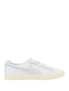 Puma Clyde Base Sneakers In White Leather