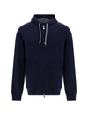 Brunello Cucinelli Techno Cotton Interlock Zip-front Hooded Sweatshirt