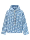 Jw Anderson Oversized Striped Fleece Hoodie