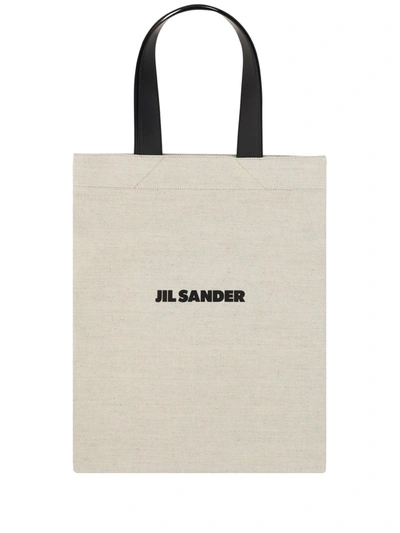 Jil Sander Shopping Bag In Cream