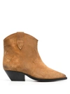 Isabel Marant Darizo 70mm Leather Ankle Boots In Brown
