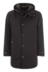 Woolrich Padded Reversible Coat In Black