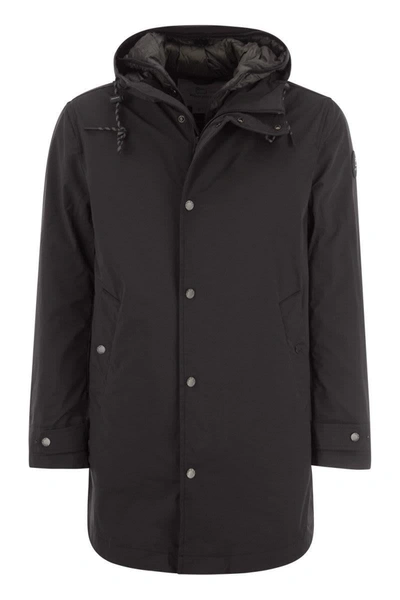 Woolrich Stretch Padded Coat In Grey