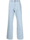 Winnie Ny Patch-detail Bootcut Jeans In Blue