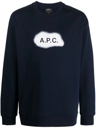 Apc Sweatshirt A.p.c. Herren Farbe Blau In Blue
