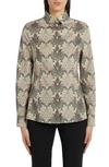 ETRO PAISLEY PRINT LONG SLEEVE COTTON STRETCH POPLIN BUTTON-UP SHIRT