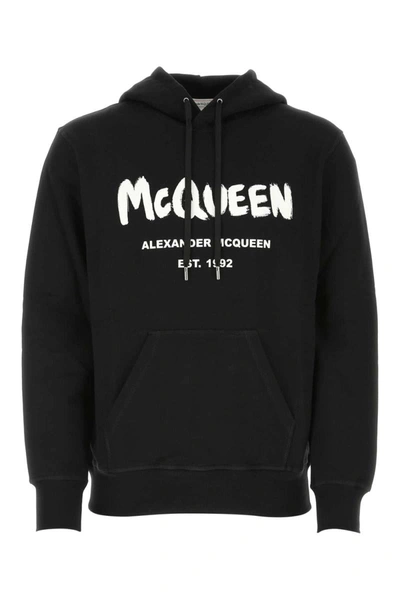 Alexander Mcqueen Logo Hoodie In Black