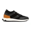 Tod's Logo-patch Leather Sneakers In Black