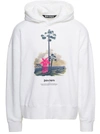 PALM ANGELS WHITE 'DOUBY LOST IN AMAZONIA' HOODIE IN COTTON MAN