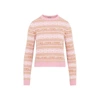 Miu Miu Intarsia-knit Virgin-wool Jumper In Pink &amp; Purple