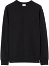 Burberry Logo-embroidered Pullover Sweatshirt In Black