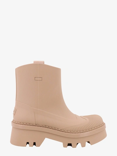 Chloé 55毫米raina橡胶雨靴 In Beige