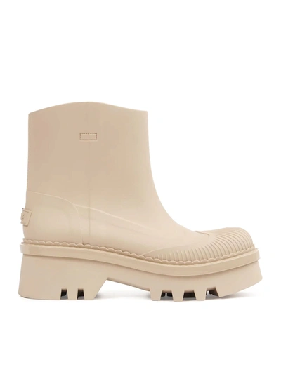 Chloé Raina Rain Boots In Nude & Neutrals