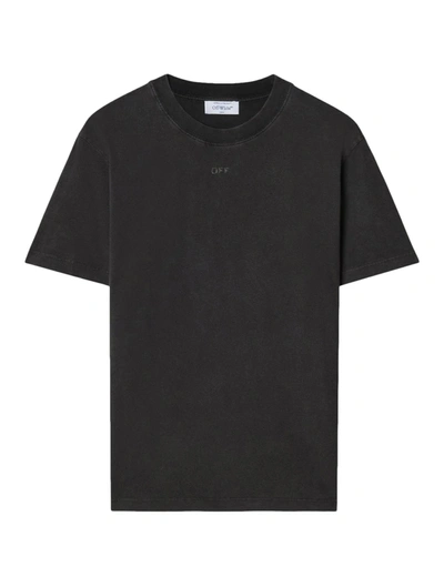 Off-white Super Moon Cotton T-shirt In Black