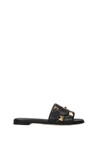 Valentino Slippers Roman Stud In Nappa Nera Donna