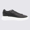 HOGAN HOGAN BLACK AND WHITE LEATHER SNEAKERS