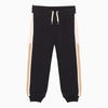 Chloé Contrast Stripe Knitted Cotton Jogging Bottoms 8-14 Years In Blue