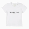 GIVENCHY WHITE T-SHIRT WITH LOGO,H05268-BCO/N_GIV-10P_622-3A