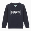 KENZO KENZO | BLUE CREWNECK SWEATSHIRT,K25839-ACO/N_KENZO-84A_621-5