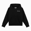 Palm Angels Logo Cotton Hoodie In Black