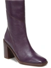 Franco Sarto Stevie Womens Zipper Square Toe Booties In Purple