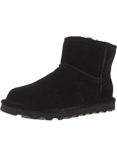 BEARPAW ALYSSA WIDE WOMENS SUEDE PULL ON WINTER & SNOW BOOTS