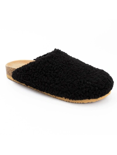 Sugar Ultra Womens Faux Fur Comfort Insole Clogs In Black