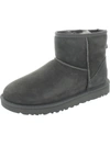 Ugg Classic Mini Ii Womens Suede Cold Weather Shearling Boots In Grey