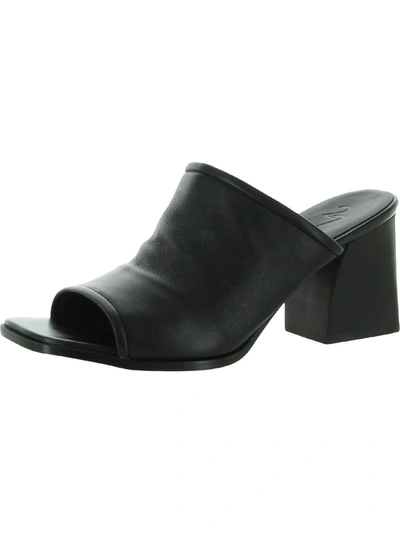 Naturalizer Nolla Womens Leather Square Toe Heels In Black