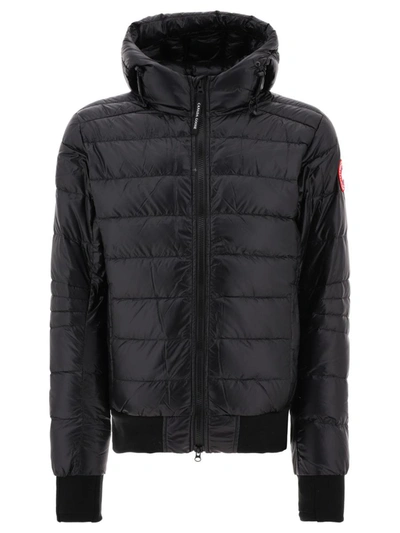 Canada Goose Crofton Hooded Down Jacket In Black