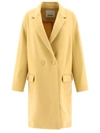 Isabel Marant Efegozi Double-breasted Wool Peacoat In Yellow