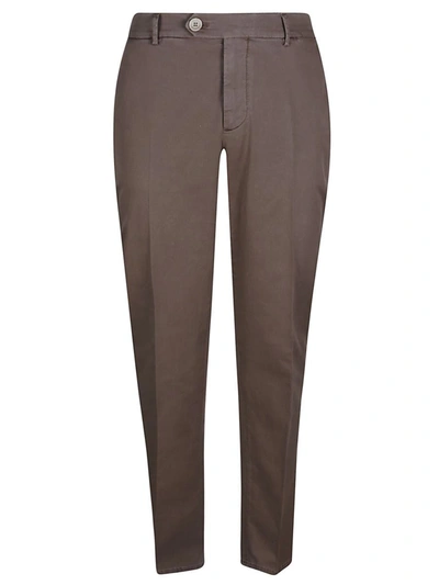 Brunello Cucinelli Tapered Trousers In Brown