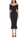 Philosophy Di Lorenzo Serafini Off-the-shoulder Mini Dress With 3/4 Sleeves In Black
