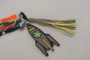 Msgm Multicolor Rocket Ship Silver Tone Metal Keychain In Multicolor