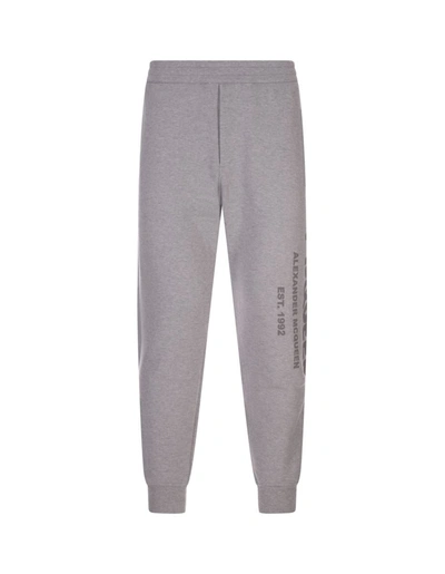 Alexander Mcqueen Mcqueen Graffiti Joggers In Grey