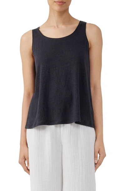 Eileen Fisher Organic Linen Tank In Nocturne