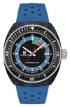 Tissot T1454079705701 Sideral Stainless-steel And Carbon Automatic Watch In Black/blue