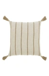 RENWIL TRUDEN STRIPE TASSEL SQUARE ACCENT PILLOW